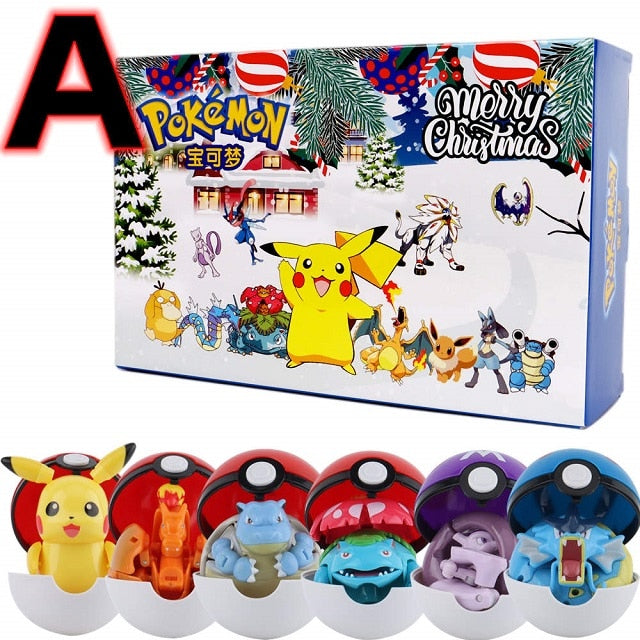 Pokémon 6-teiliges Pokeball Weihnachts Set