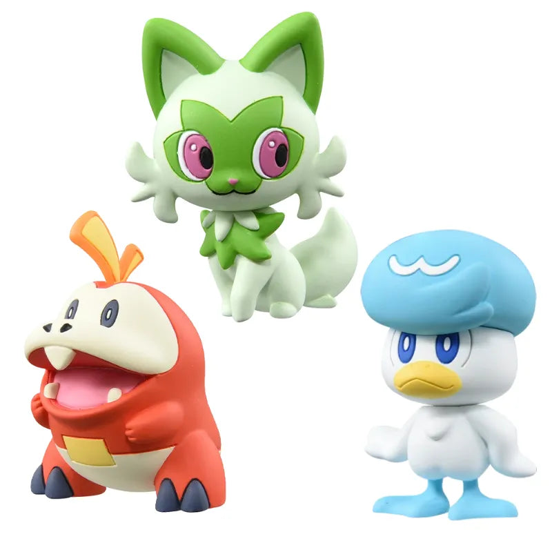 Pokémon Karmesin und Purpur Figuren - Felori, Kwaks, Krokel ca. 4-5cm
