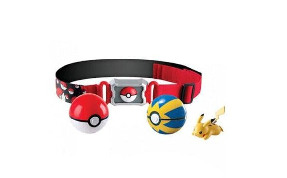 Pokemon Poke Ball Gürtel mit 2x Pokeball und 1x Figur