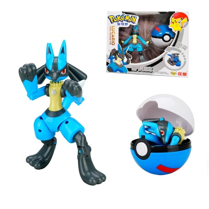 Lucario Figur mit Pokeball