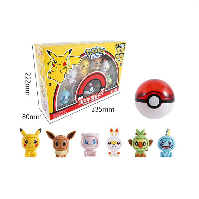 Pokémon Pokéball mit gesichtswechselnder Pokémonfigur