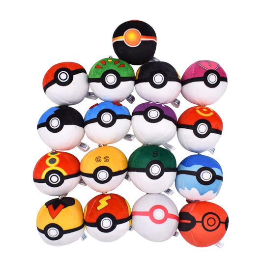 15 Stk. Pokemon Ball Plüsch Keychain Masterball Kollektion