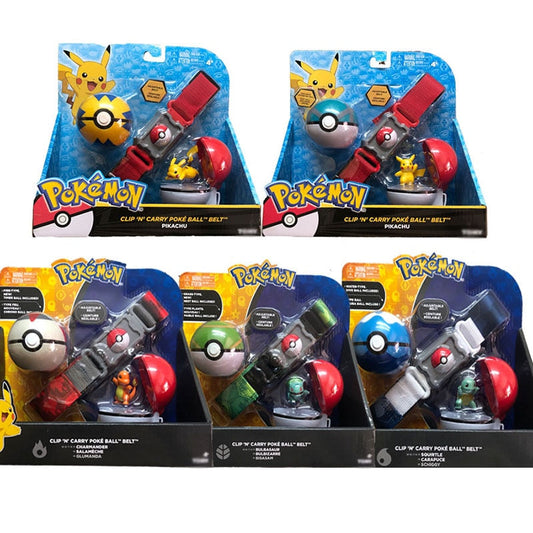 Pokemon Spielzeug Poke Trainer Gürtel mit Pokeball und Figur
