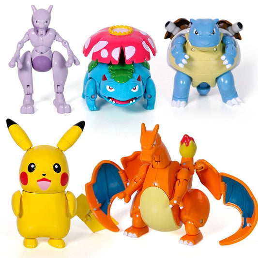 Pikachu, Mewtu, Glurak, Bisasam oder Turtok Figur mit Pokeball