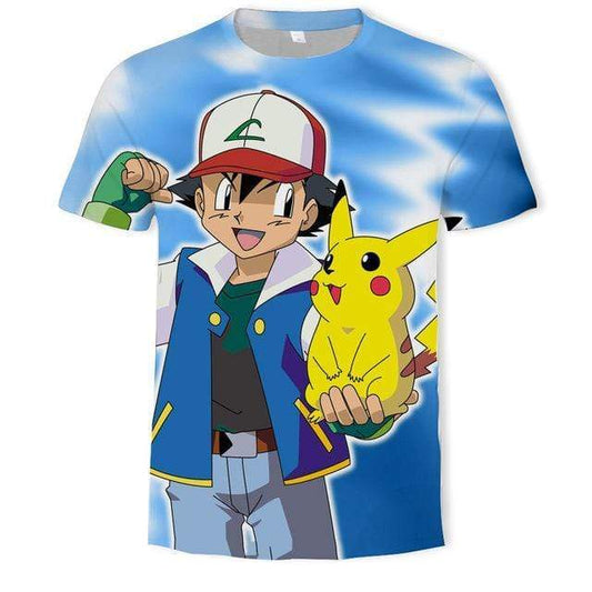 Ash & Pikachu Pokémon T-Shirt Uk