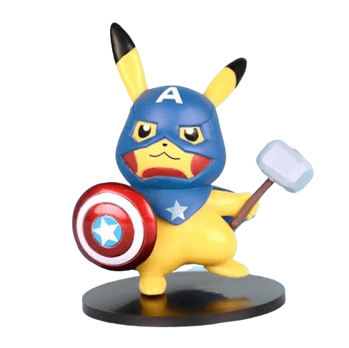 Captain America Pikachu Pokemon Figure