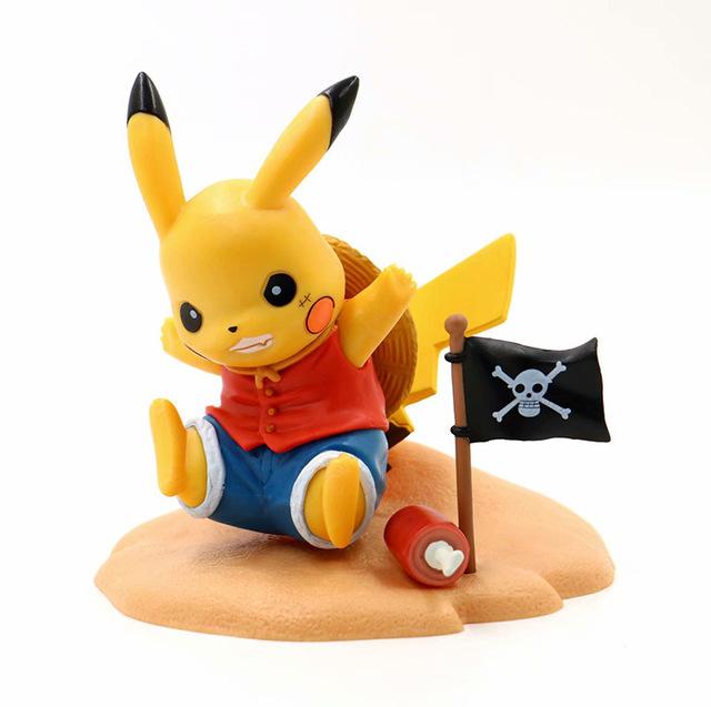 One Piece Luffy Pikachu Pokemon Figure