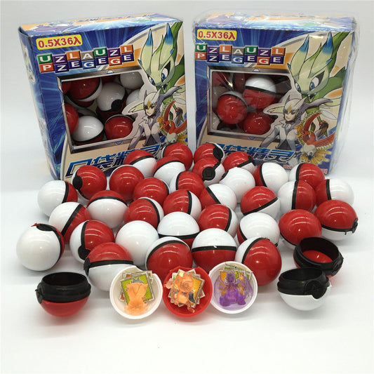 36er Set Kleine Pokémon Bälle mit Figur und Sticker