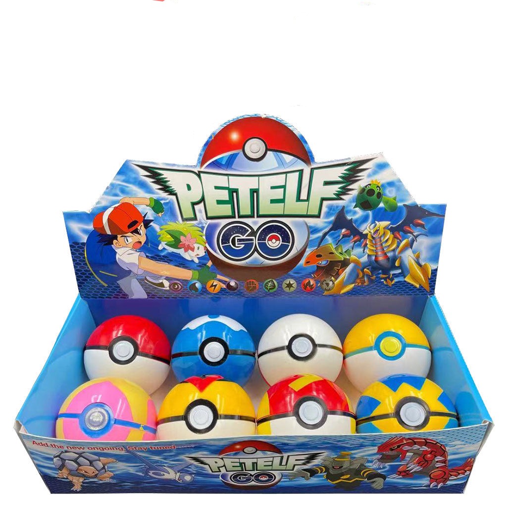 Große Pokebälle mit Figuren