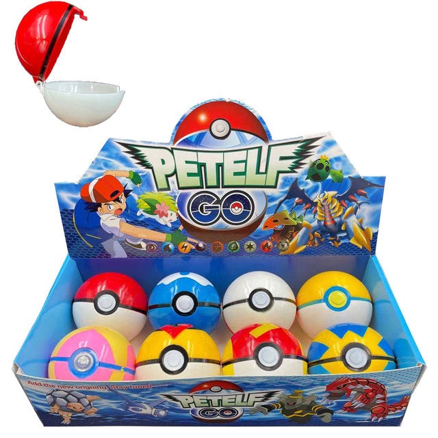 Große Pokebälle mit Figuren