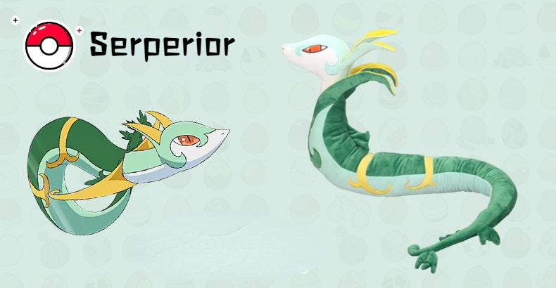 Serperior Serpiroyal Pokemon Kuscheltier (ca. 110cm)